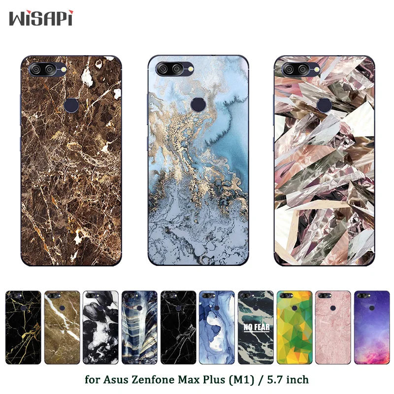 

For Asus ZenFone Max Plus M1 Marble Printed Silicon 5.7 inch Phone Case For ZenFone Max Plus M1 ZB570TL X018D Back Cover
