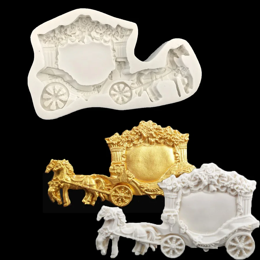 

Carriage Fondant Silicone Mold Biscuits Chocolate Mould Pastry Candy Molds Baking Cake Decorating Tools Kitchen Clay Soap