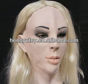 

2018 Top Selling eco-friendly non-toxic 100% Hand made Full Face Cosplay Latex Female Mask beauty Adult Ghost Halloween Props