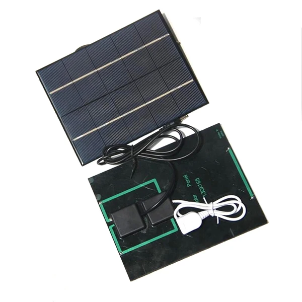 Новая 3,5 Вт 5 В солнечная панель с dc35мм базой для 18650 аккумуляторной батареи+ USB выход для мобильных аккумуляторов
