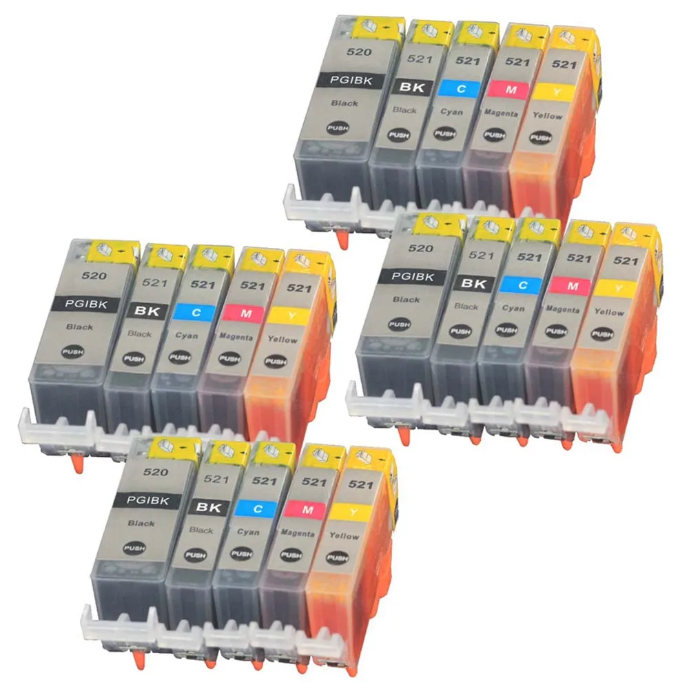 10x чернильные картриджи PGI 520 CLI 521 для Canon PIXMA iP3600 4600 4700 MP 540 550 560 620 630 640 980 MX860 принтер