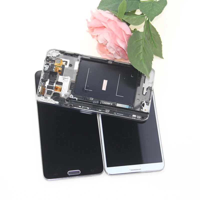 Для SAMSUNG Galaxy Note3 сенсорный экран Note 3 N9005 N900 ЖК дигитайзер черный белый|Экраны для