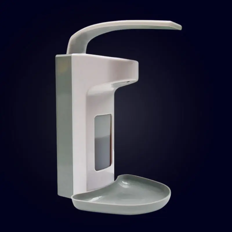 

9.4*15.3*20.3 cm 2pcs Disinfection Plastic Elbow Pressure Soap Dispenser Wall-mounted Hand Sanitizer Bottle - 500ml
