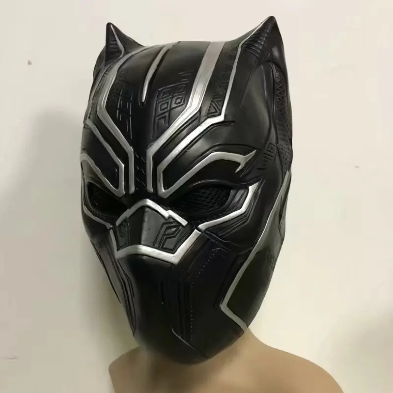 Черная пантера Косплей Маска T'Challa Cos ПВХ латекс Маскировка головной убор Хэллоуин Косплей костюмы Карнавальный костюм супергероя отвращение