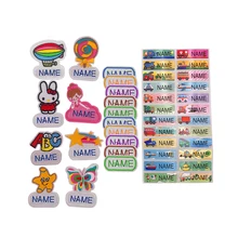 DIY детские нагрудники, аксессуары, персонализированные наклейки с именами, сшитые или отглаженные нагрудники для кормления новорожденных, тканевые вышитые нагрудники BCX01