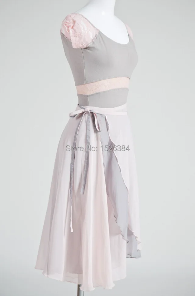 

Free Shipping Women Chiffon Double Layers In Different Colors Lace Up Dance Ballet Skirt Two Way Available Skate Wrap Scarf SK2