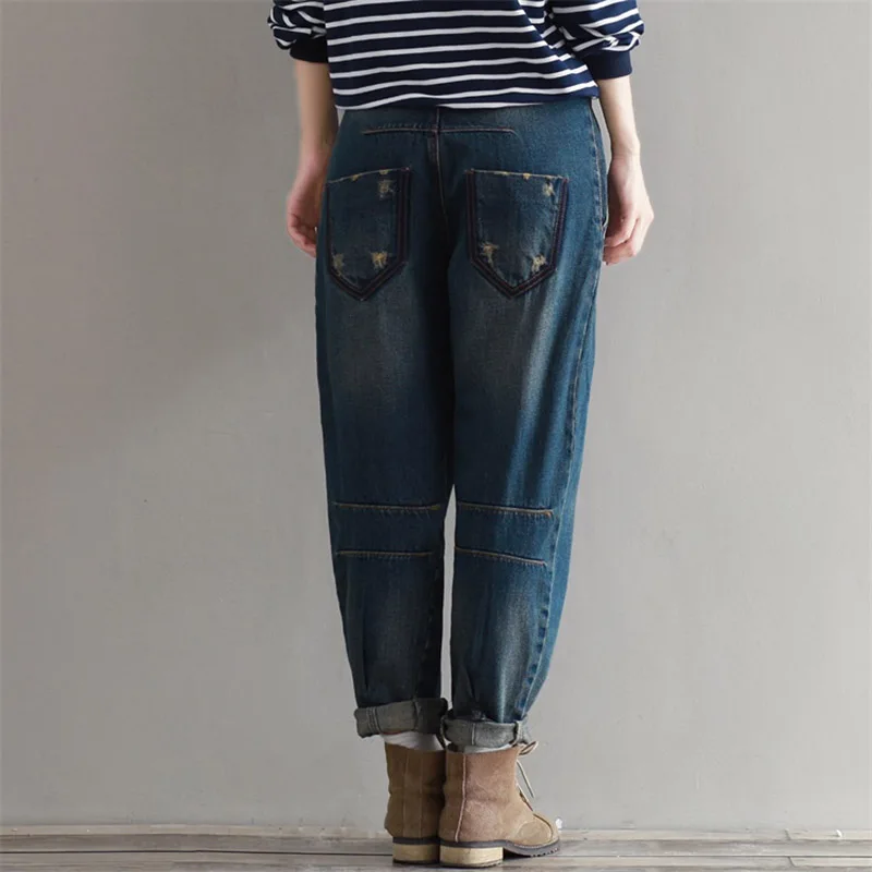 2018 Autumn Winter 3XL Plus Size Jeans Women Harem Pants Casual Trousers Denim Pants Fashion Loose Vintage Harem Boyfriend Jeans 2018 Autumn Winter 3XL Plus Size Jeans Women Harem Pants Casual Trousers Denim Pants Fashion Loose Vintage Harem Boyfriend Jeans