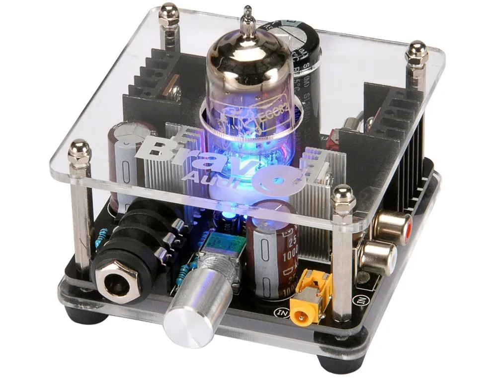 

Bravo Audio V2+ Upgrade Class A Gold Lion ECC82 Tube Multi-Hybrid Headphone Amplifier
