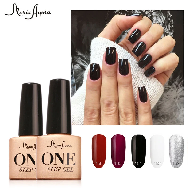 Marai Ayora 1 قطعة خطوة واحدة نقع قبالة جيل للأظافر البولندية 3 في 1 الأشعة فوق البنفسجية LED 7 مللي الورنيش مسمار الفن مانيكير ورنيش