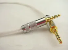 silver plated wire 3 5 recorded line 3 5mm headphone cable AUX line Stereo audio cable 1meter