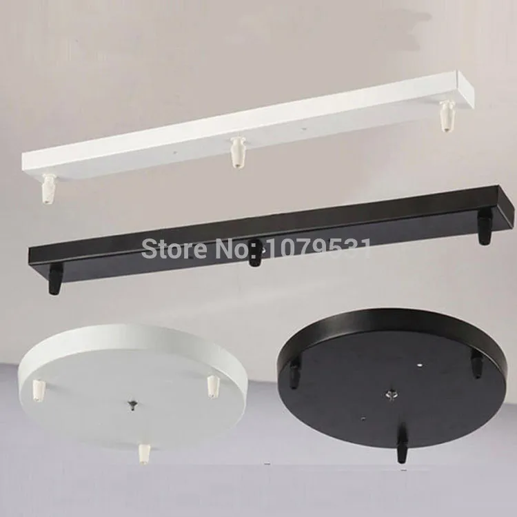 One Three Lamps Chandeliers Base High-grade Light Round Plate Accessories Chrome Round Rectangular Chandelier Ceiling Plate