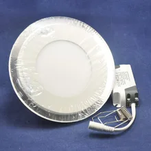 5 шт./лот 15 Вт AC85-265V Синий С Белым/Теплый Белый Двойной Цвет Круглой Формы Ultral Тонкий Плоский Потолков Светодиодные Панели