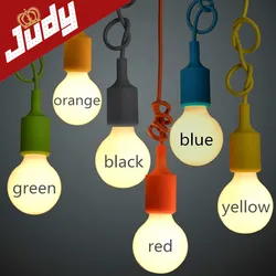 

E27 colorful silicone lamp holder 110-220v pendant light 9 color DIY pendant lights +100cm cord+ceiling base Pendant lamp