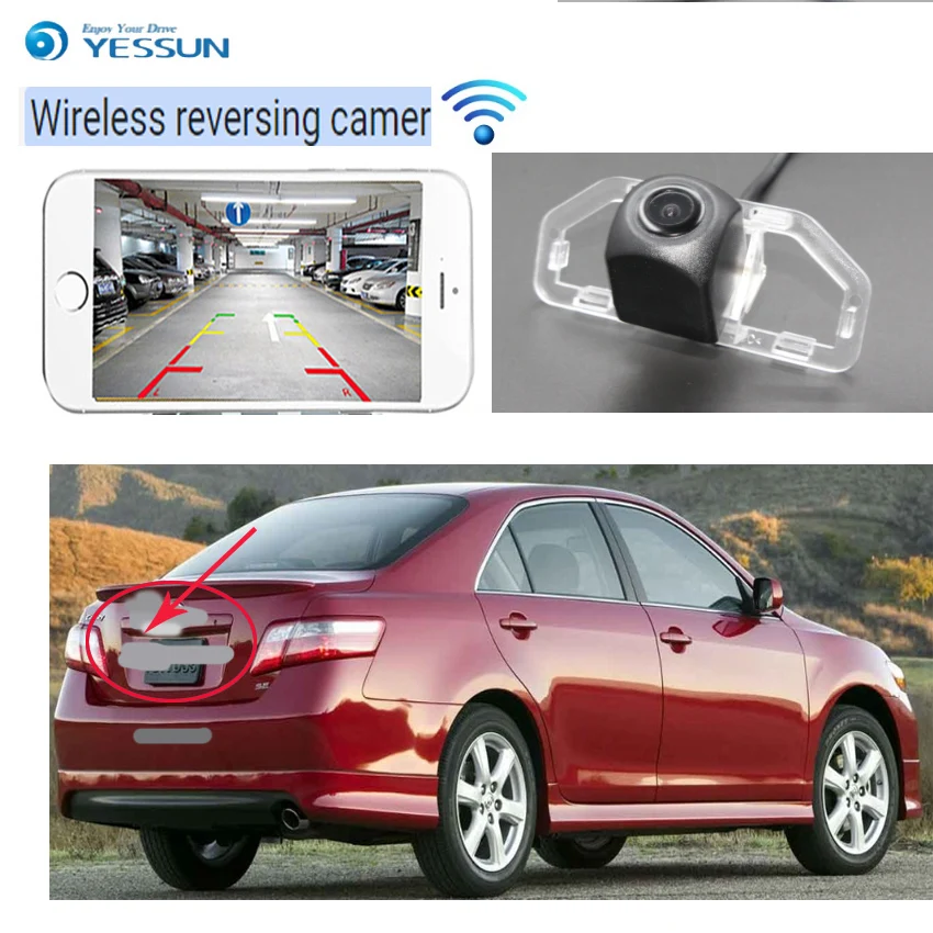 wireless rear view camera For Toyota Camry 2012 2013 CCD Night Vision Backup camera Parking Assistance Reverse Hole Waterproof