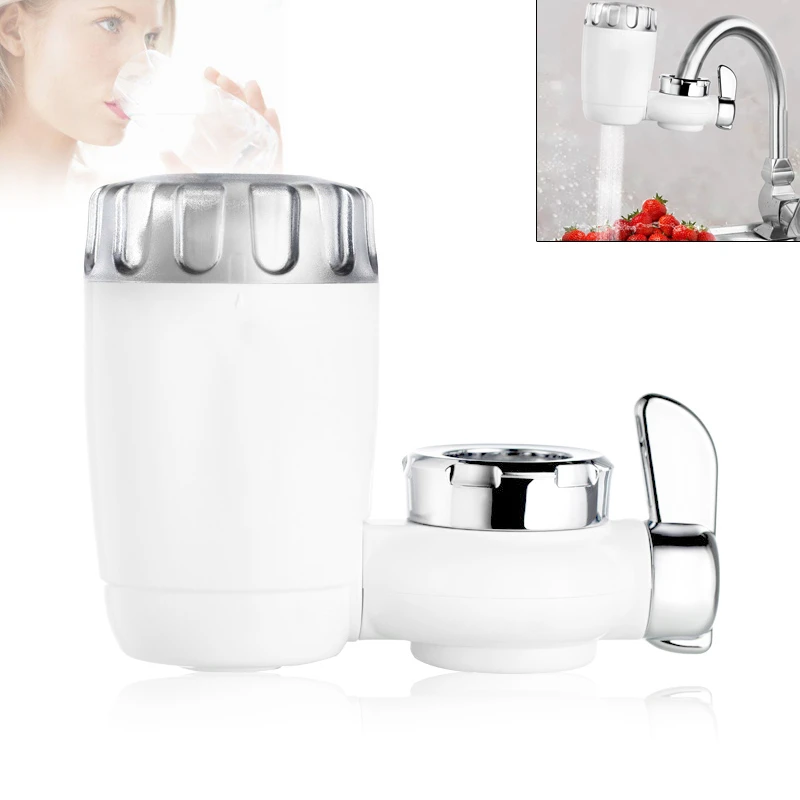 Portable 2L/min Washable Ceramic Filter Faucet Tap Water Purifier Two Water Mode with 7 Interface Connector for Kitchen Bathroom
