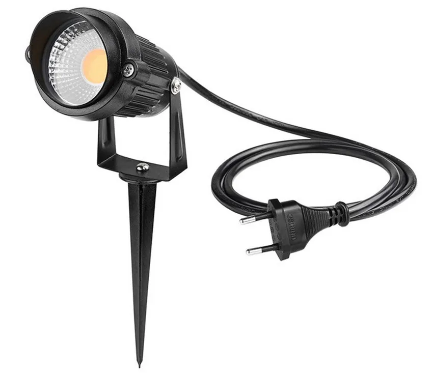 

10pcs/lot 5W COB LED Lawn Lamp Garden Outdoor Lighting Path Spot Bulb with Plug Waterproof