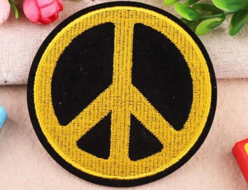 PEACE Iron On Patches Clothes Patch Coat Made Of Cloth Accessory Badge 