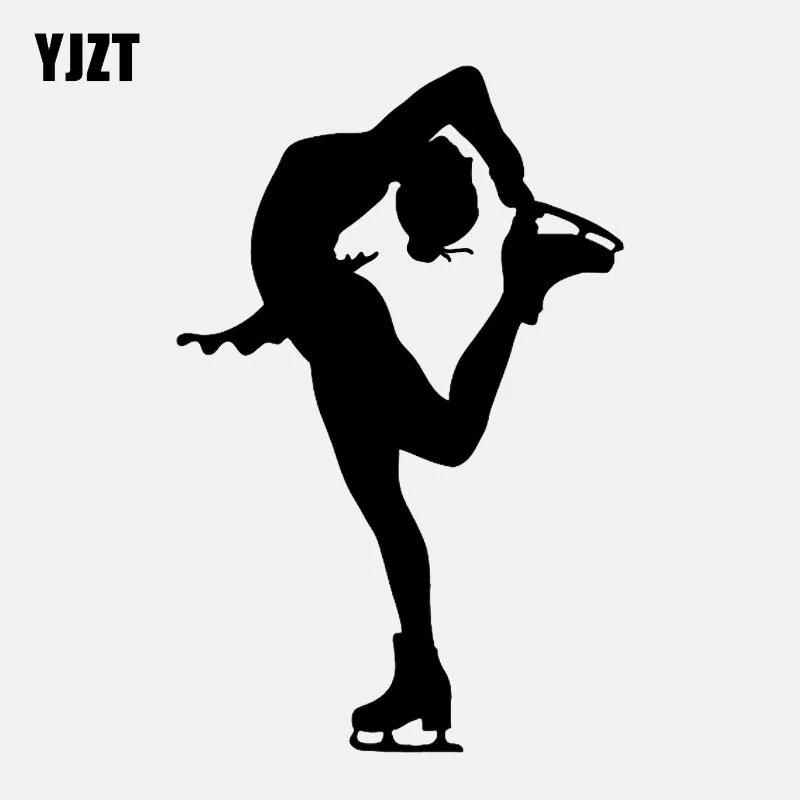 

YJZT 5.3*11.9CM Figure Skating Decor Car Modelling Sticker Vinyl Extreme Movement Accessories Silhouette C12-1409