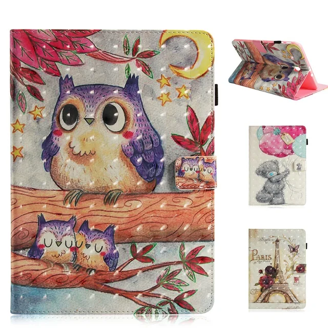 Best Price Purple owl Pattern Tablet Case for Samsung Galaxy Tab E 9.6 T560 T561 Smart Cover Cartoon PU Leather Best Price Purple owl Pattern Tablet Case for Samsung Galaxy Tab E 9.6 T560 T561 Smart Cover Cartoon PU Leather