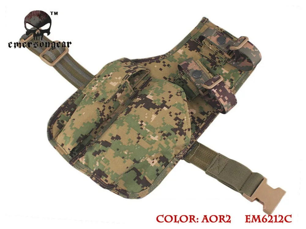 EMERSON MP7 тактическая набедренная кобура EMERSON стрелковый Пистолет падения Чехол MultiCam камуфляж EM6212 пистолет левой и правой руки 8 цветов