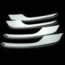 Car Styling Exterior ABS Chrome Front Foglight Strips Head Fog Light Cover Trims Moulding 4Pcs For Audi Q5 2013 – 2017