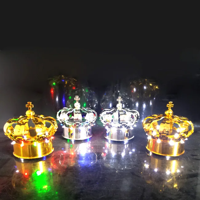 LED crown head of the charging table light lamp entertaining diversions champagne wine cover cap led decorative light 50pcs/lot