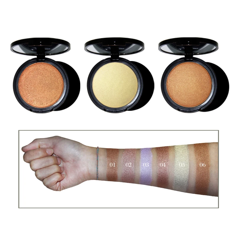 

NEW 6 Color Makeup Shimmer Highlight Cosmetic Foundation Shade Powdery Cake Specular powdery cake