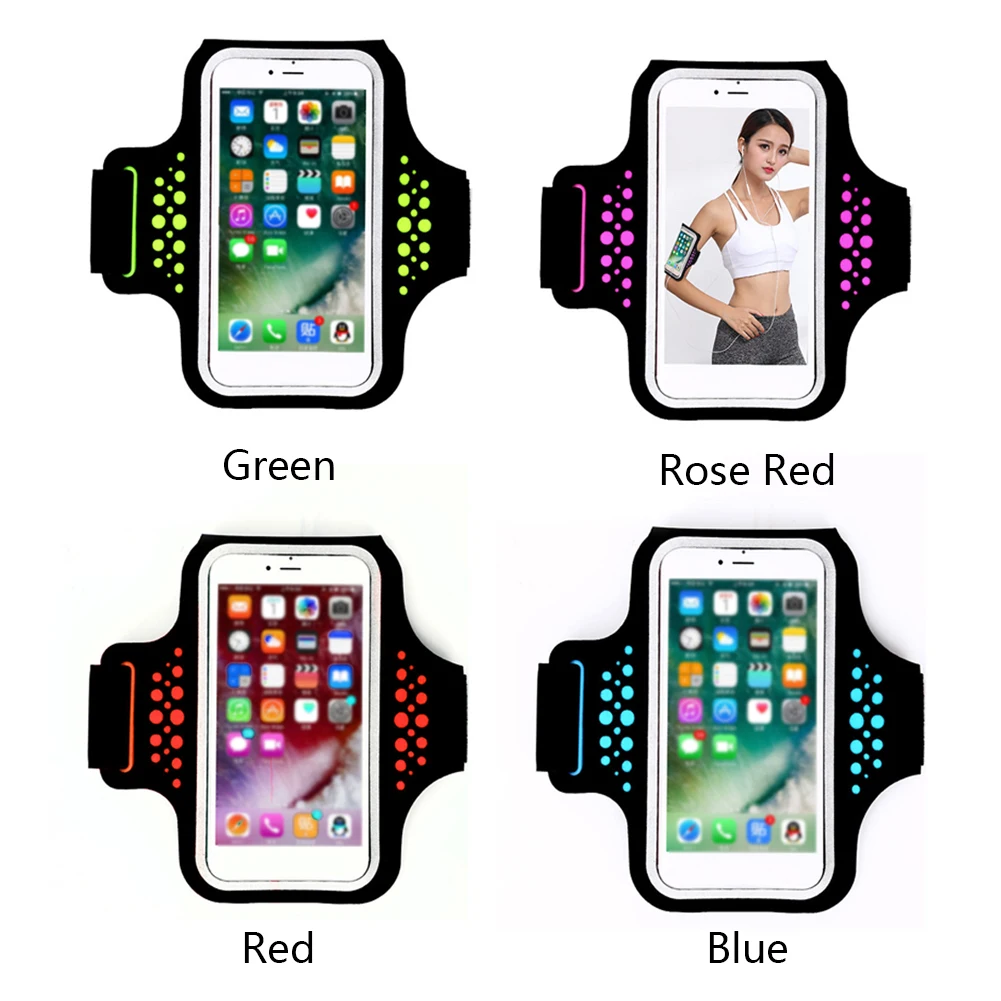 شارة العملي ثنائي الجيوب الركض الرياضية تشغيل مكافحة زلة للماء قابل للتعديل مرونة حامل هاتف ل Iphone6 زائد