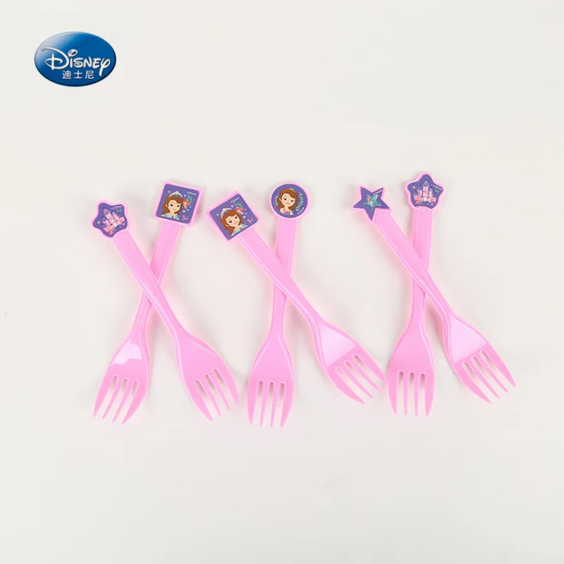 

6 PCS/Pack High-quality Sofia Princess Plastic Forks Party Supplies Kids Birthday Party Decoration Wedding Decoration