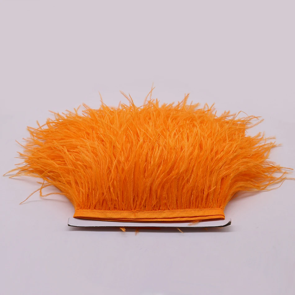 11 orange ostrich feather fringe 1