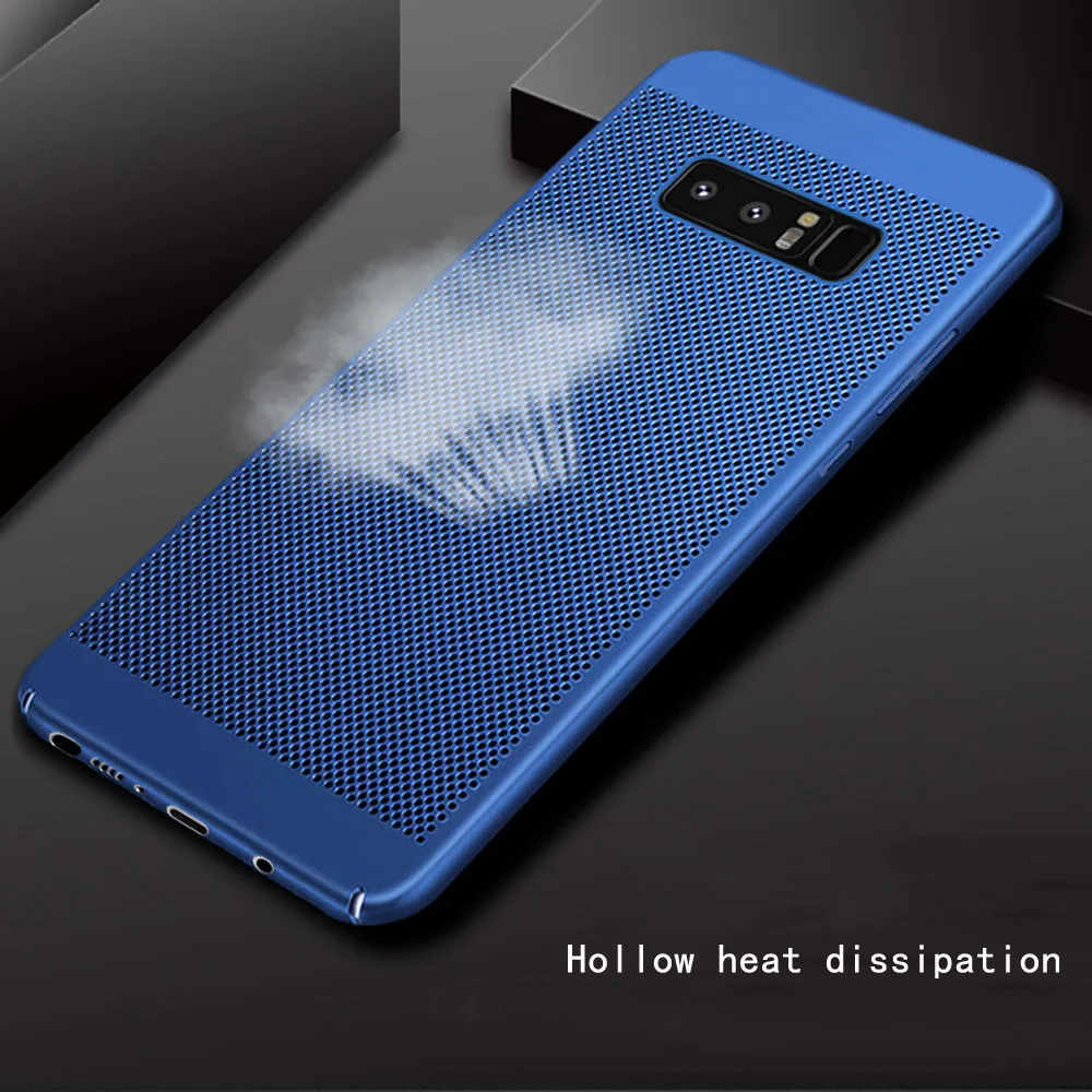 الترا سليم الهاتف حقيبة لهاتف سامسونج غالاكسي S9 S8 S7 S6 حافة زائد الجوف تبديد الحرارة حالة الصلب PC غطاء لسامسونج a7 A5 2017