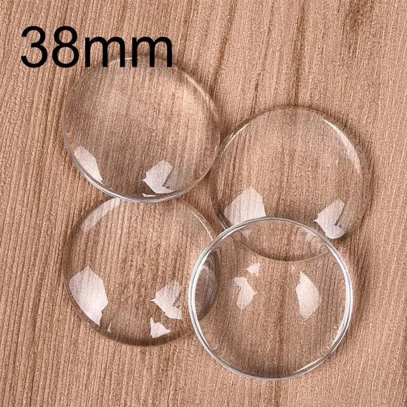 

5 Pcs/Lot 38mm Round Cabochon Transparent Flat Back For Jewelry Making Findings Handmade Components