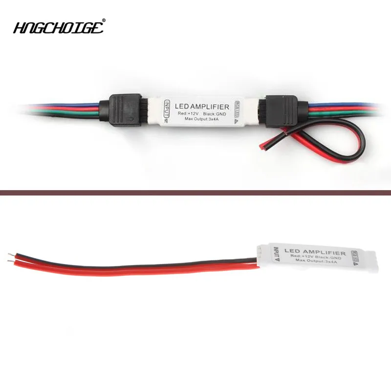 

HNGCHOIGE Mini Signal Amplifier Repeater For 5050 3528 SMD RGB LED Light Strip DC 12V