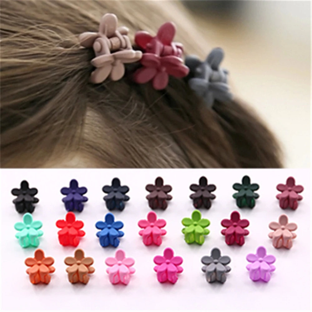 12Pcs/Set Random color Assorted Small Hair Clips Claws Clamps Plastic
