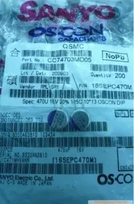 

100% Free shipping 470UF16V SEPC 10x12mm Sanyo solid capacitors
