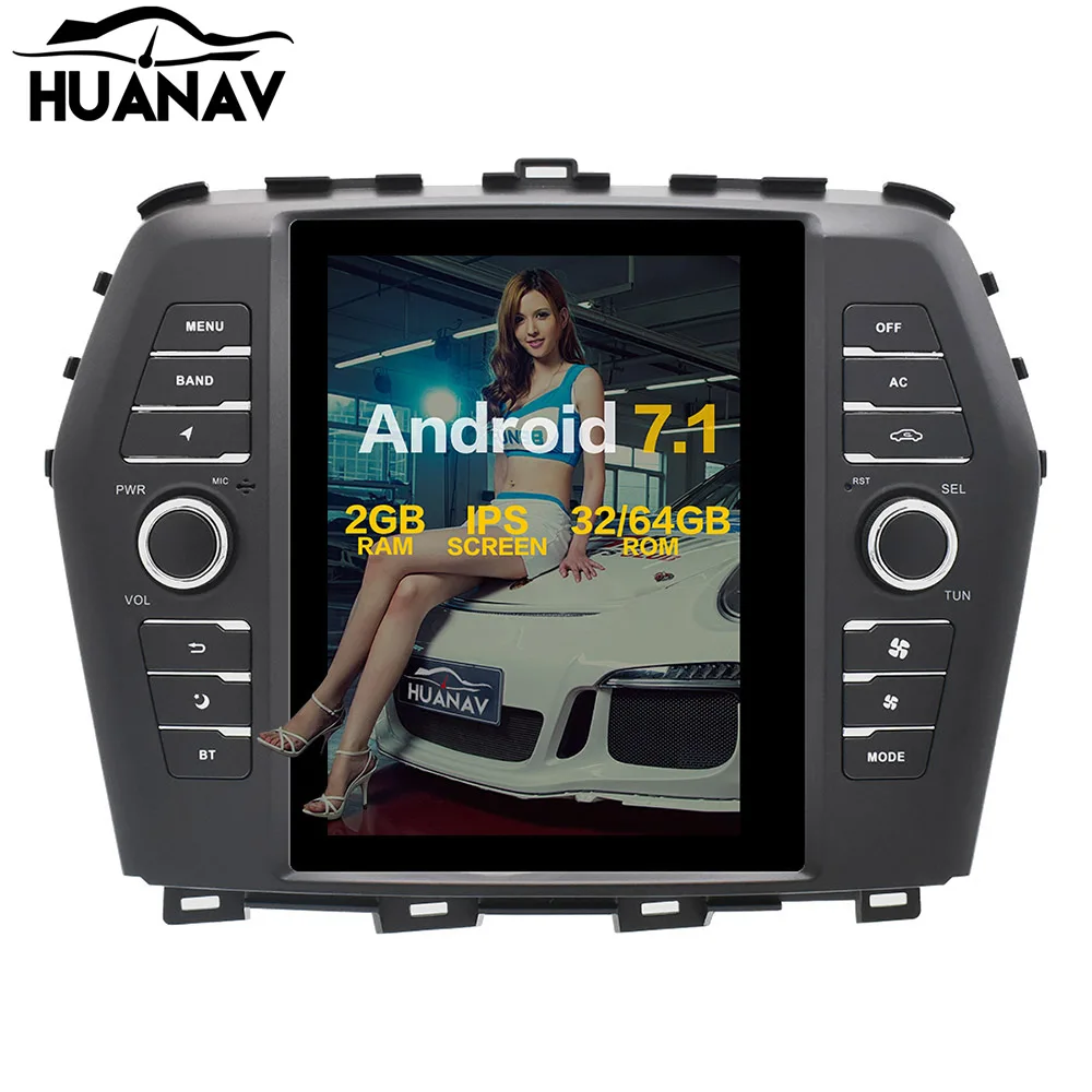 Excellent HUANVA Android7.1 Stereo Automedia no Car DVD Player GPS Navigation For Nissan Maxima Auto AC Edition 2016 2017 player Headunit 1