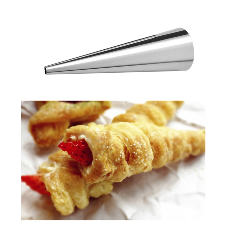

1Pc DIY Baking Cones Horn Pastry Roll Cake Mold Baked Croissants Tubes Cookie Dessert Kitchen Baking Tool