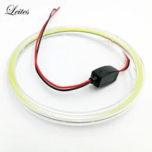 2 шт. Белый Halo Кольцо Ангельские глазки фары 60 мм/70 мм/80 мм/90 мм/100 мм/110 мм/120 мм светодио дный автомобиля круг света лампы с оболочкой