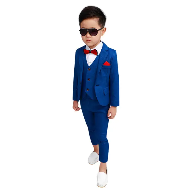 Blue Suit for Boys Costume enfant garcon mariage Kids Wedding Suits boys suits for weddings boys Blazer Z11
