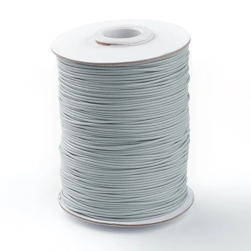 

Pandahall Waxed Polyester Cord, Gray, About 1.0mm thick, 185yard/roll
