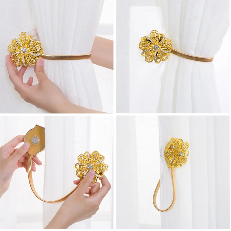 2pcs Flower Shape Window Curtain Clips For Home Decorationin