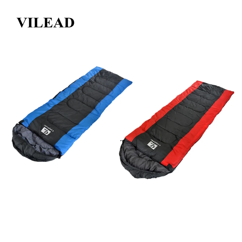 

VILEAD Envelope type Ultralight Sleeping Bag Portable Waterproof Hiking Camping Stuff with Cap Adult Quilt Lightweight Winter