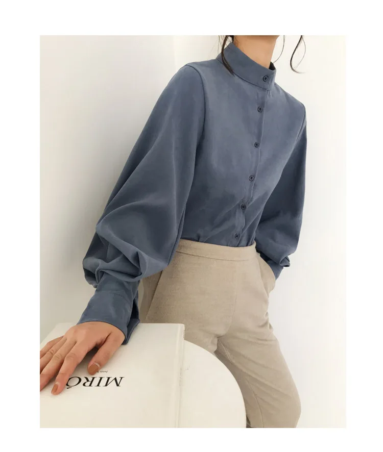 Модная женская блузка, рубашка с длинным рукавом, женские рубашки, однотонные офисные женские блузки топы и блузки, 2516 50
