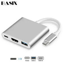 USB C концентратор к HDMI адаптер Тип C USB 3,1 хаб USB-C к USB3.0/HDMI/VGA/PD Зарядное устройство адаптер для нового Macbook pro Тип-c USB hub