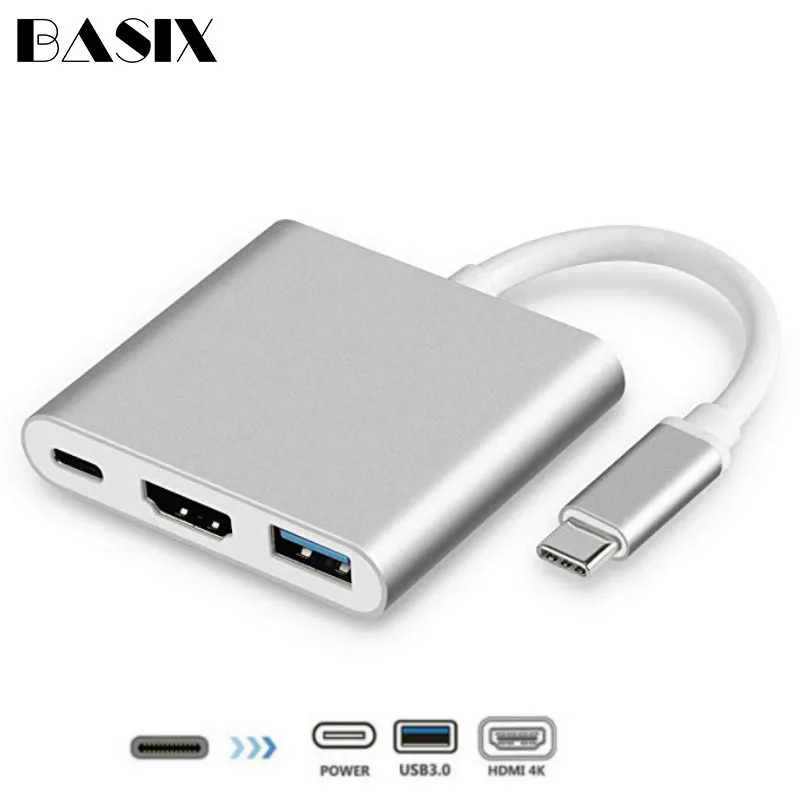 

USB C hub To HDMI Adapter Type C USB 3.1 Hub USB-C To USB3.0/HDMI/VGA/PD Charger Adapter for New Macbook pro type-c USB hub