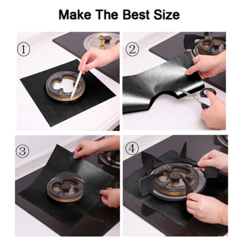 1/2pc Silicone Stove Covers Kitchen Stovetop Protector Clean Mat Pad For  Gas Burner Stove Top Cover Easier To Cut Clean Reusable - AliExpress