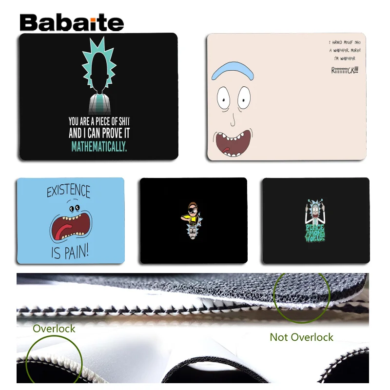 

Babaite My Favorite Cartoon Rick and Morty Silicone Pad to Mouse Game Size for 18x22cm 25x29cm Rubber Mousemats