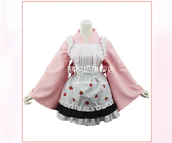 

CARDCAPTOR SAKURA KINOMOTO Sakura Strawberry Kimono maid wear Halloween woman loli dress