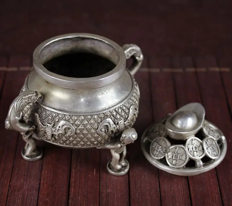 SHUN новый продукт белый медный орнамент украшение разное Yuanbao крышка трехногий