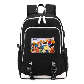 

High Quality Jump Anime One Piece Dragon Ball Printing Backpack USB Charging Laptop Backpack Canvas School Bags Travel Backpack
